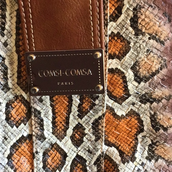 NWOT COMSI COMSA XL Reptile Snake Skin Shoulder Bag - Picture 5 of 15